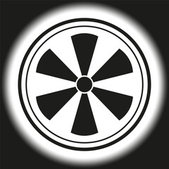 Fan icon. Vector illustration. eps 10.