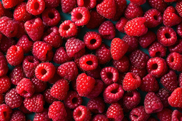 Juicy Red Raspberry Berries: Nature's Colorful and Vibrant Health Boosters
