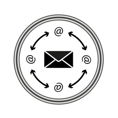 Internet emai icon. Vector illustration. EPS 10.