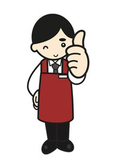 グッドポーズの男性店員