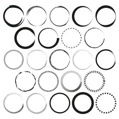 Grunge vector circles. Vector illustration. EPS 10.