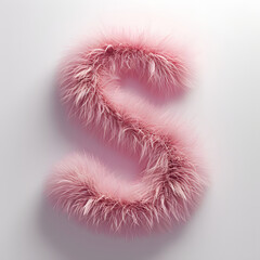 Fototapeta premium letter Z made from a faux pink fur ball