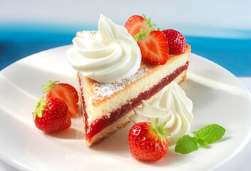 Sprühsahne, Sahne, Kuchen, Sahnetorte, Erdbeertorte, Erdbeeren, 