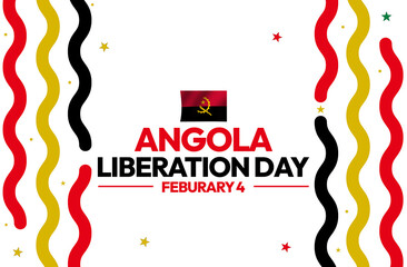 Angola Liberation DayWallpaper Featuring the Proud Waving Flag, Honoring Freedom