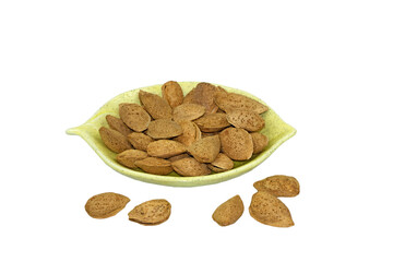 Dried nuts of a thin-skinned almond variety consumed as a snack