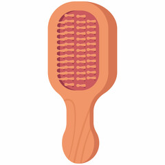 Organic hair comb vector cartoon illustration isolated on a white background.