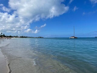 boats on the beach Dickinson Bay Antigua