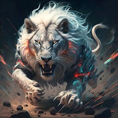 tiger in the dark