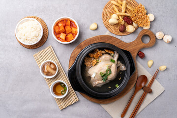 Samgyetang, chicken dish, mulberry, oriental medicine, nurungji, earthen pot, Korean food, health...
