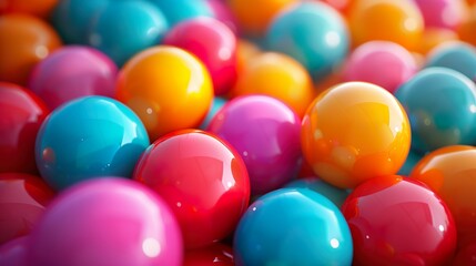Fototapeta na wymiar colorful glossy spheres background, candy balls