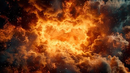 Obraz na płótnie Canvas fire clouds with space for text