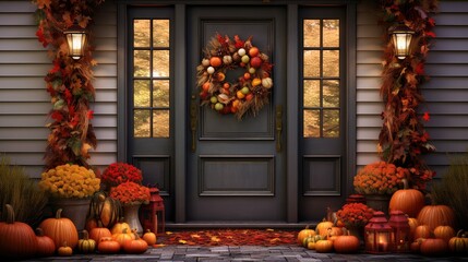 mistletoe holiday front door