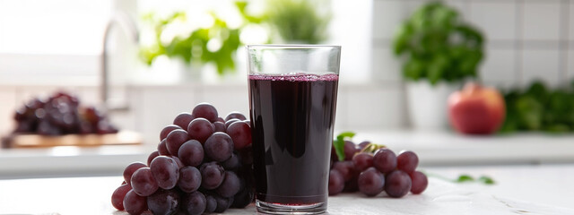 delicious grape juice close-up - obrazy, fototapety, plakaty
