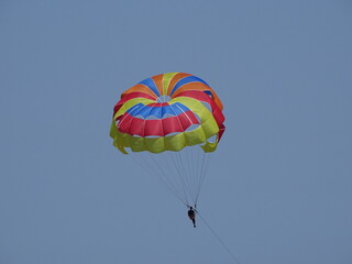 parachute in the sky