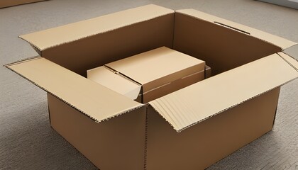 cardboard box on a white background
