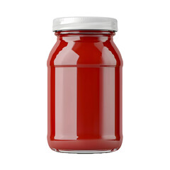Empty mockup of tomato sauce jar isolated on transparent or white background, png