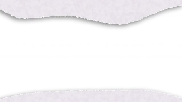 紙を破くイラストのフレームのアニメーション動画