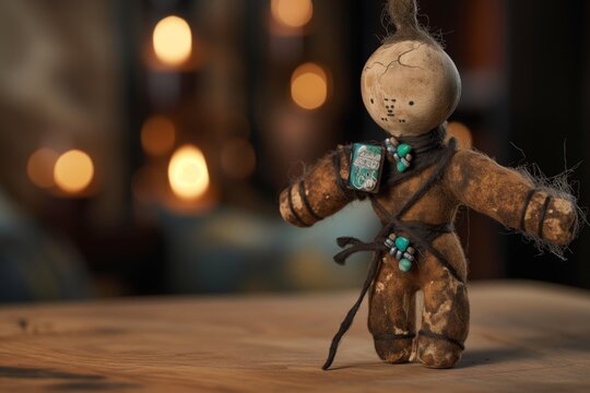 voodoo doll with a miniaturized personal item attached