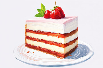 slice of cake 01 Ai generated 