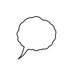 Blank space for messages or thoughts. Illustration Isolated on transparent background