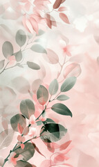 vertical quiet background with spring floral theme