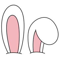 cute Easter bunny rabbit cartoon ears