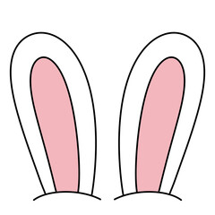 cute Easter bunny rabbit cartoon ears