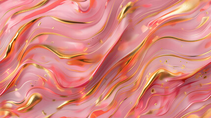 gold and pink liquid layers seamless background tile