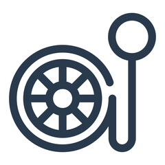 Accurate Tire Pressure Gauge Measurement Vector Icon Illustration