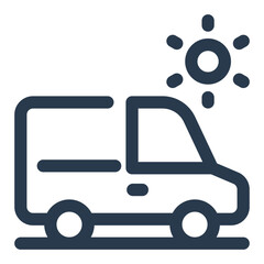 Spacious Van for Cargo and Passenger Vector Icon Illustration