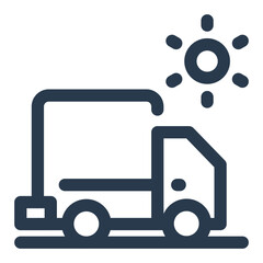 Heavy Duty Truck for Transportation Vector Icon Illustration