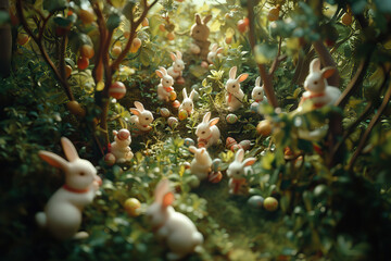 The garden rabbit - obrazy, fototapety, plakaty