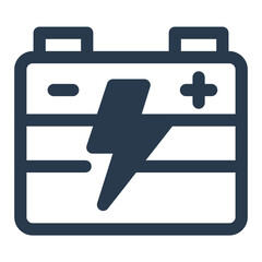 Battery Power System Vector Icon Illustration