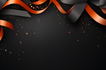 abstract background cancer awareness day with grey, orange and black - Powered by Adobe