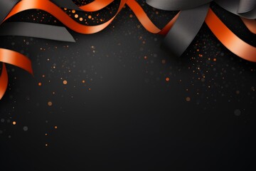 abstract background cancer awareness day with grey, orange and black