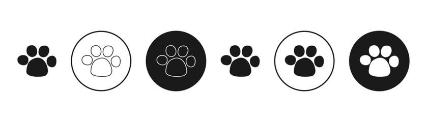 Fototapeta na wymiar Paw icon vector set. Dog paw illustration sign collection.