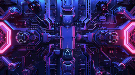 Fototapeta premium Indigo color cyber and tech background