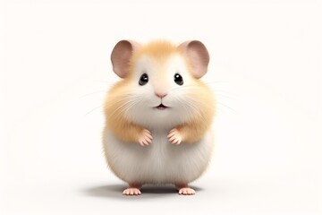 a small brown and white rodent