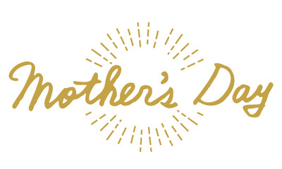 母の日　Mother's Day　文字　筆記体　英語　手書き