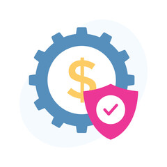 Take a look at visually appealing icon of asset management in flat style