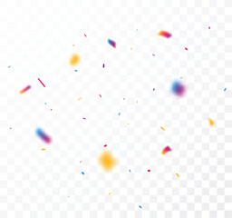 Colorful confetti on transparent background - 735031227