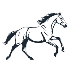 Obraz na płótnie Canvas Horse silhouette illustration vector icon logo design