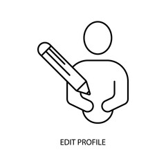 edit profile concept line icon. Simple element illustration. edit profile concept outline symbol design.