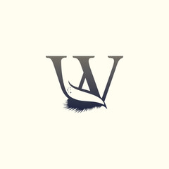 Eyelashes logo design vector for business beauty