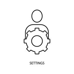 settings concept line icon. Simple element illustration. settings concept outline symbol design.