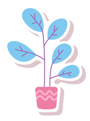 Houseplant sticker. Diary decor. Printable journal element