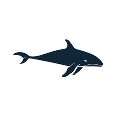 Obraz premium Whale illustration vector silhouette design