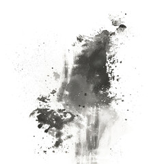 A Black and White Photo of a Black and White Painting, Isolated on a Transparent Background