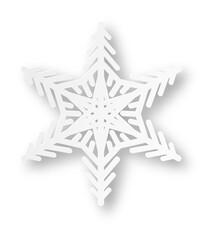 Fototapeta premium Christmas papercut element. Paper snowflake. Winter decoration