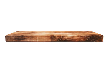 Piece of Wood on Table, Isolated on a Transparent Background